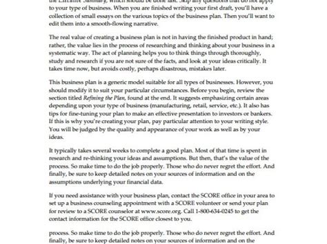 Business Plan Sample PDF 的图像结果