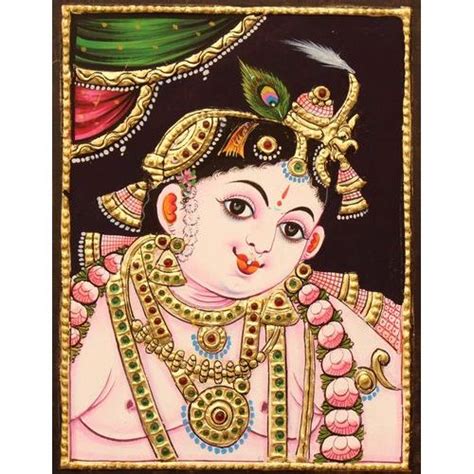 TANJORE PAINTIGN KRISHNA FACE
