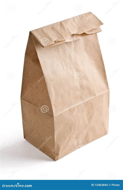 Brown paper lunch bag stock image. Image of wrapped, recycle - 15463845