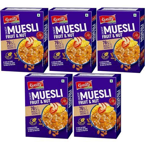 Kwality Crunchy Muesli Fruit And Nut - Goodness Of Multigrain, High In ...