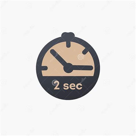 2 Second Timer Clock. 2 Sec Stopwatch Icon Countdown Time Stop ...