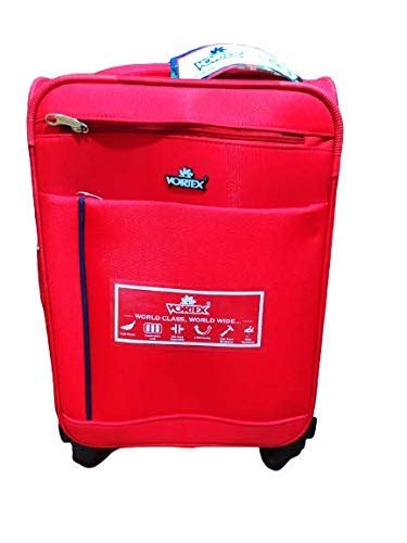 Vortex Cabin, Expanded Soft-Sided, Polyester Luggage, RED Trolley Bag ...