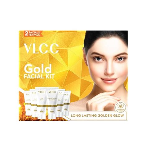 VLCC Gold Facial Kit, Bright & Glowing Skin - 60g | Pamper your Skin ...