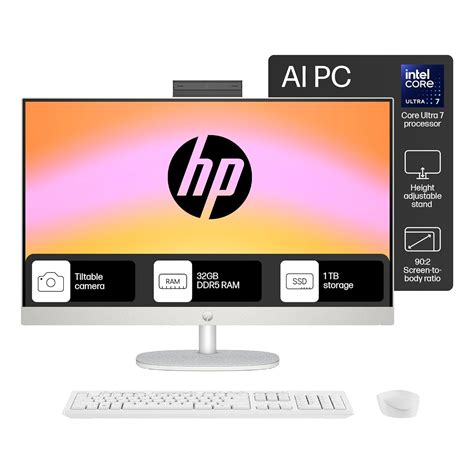 HP All-in-One 27, Intel Core Ultra 7 155U, 27inch (68.6 cm), FHD,IPS ...