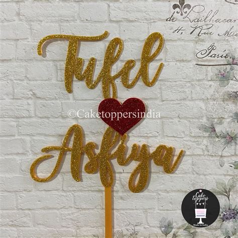 Customized Couple / Bride Groom Cake Topper for Wedding / Engagement C ...