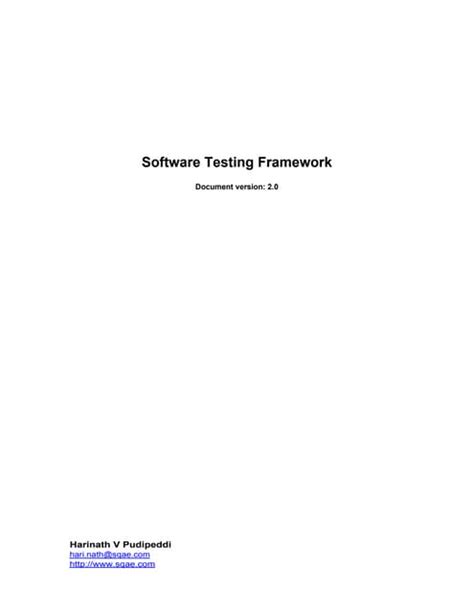 Software Testing Framework 的图像结果
