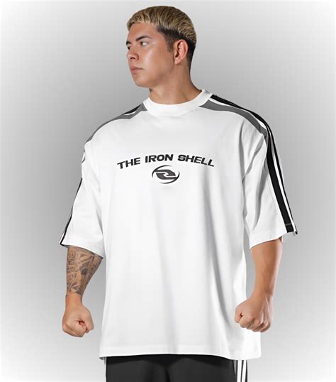 TIS Double Stripe Oversized Tee – THE IRON SHELL