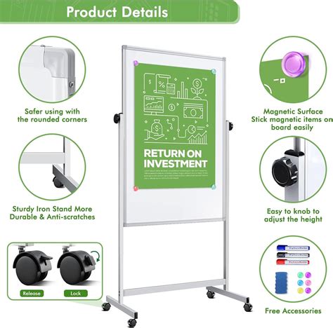 Reliaboard Rolling Whiteboard on Wheels, 32x48 Inches India | Ubuy