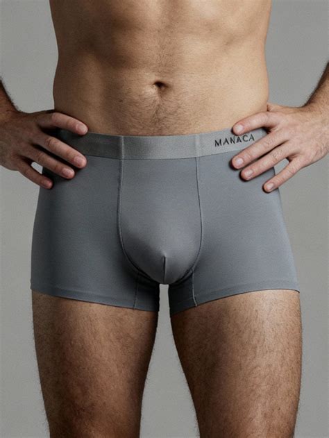 Men V Walks Grey Solid Luxury Elastic Trunk by Manaca – www.manaca.in