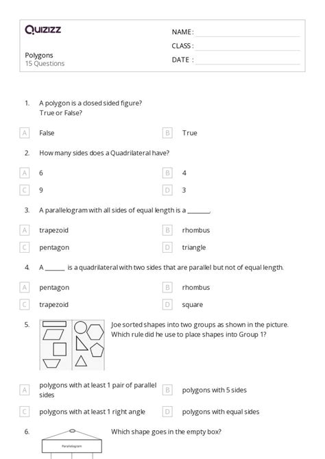 50+ Pentagons worksheets on Quizizz | Free & Printable
