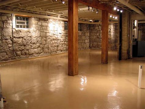 basement stone walls | Decorative Basement Floor With Stone ...
