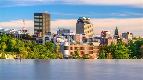Downtown Manchester New Hampshire Skyline Manchester, New Hampshire,