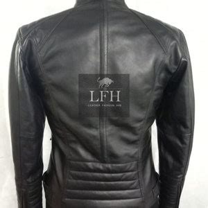 Buy Women's & Girls 100% Real Soft Lambskin Leather Cropped Motor Biker ...