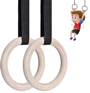 VIXERA Kids Gymnastic Rings Pull up Rings for Chlidren Exercise,Indoor ...