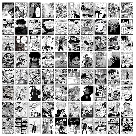 VEENSHI Paper Set 80 Mix Anime Manga Collage Kit | Anime Posters ...