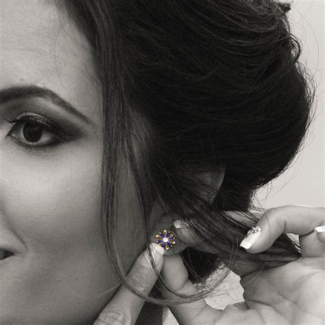 Comet Busters Blue and Golden Ear Studs Stick Ons Self Adhesive Fake E