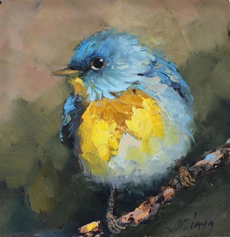 Blue Abstract Bird Painting at Edith Corlett blog