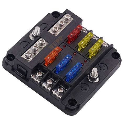 Wupp 12 Volt Fuse Block Waterproof Boat Fuse Panel Led | Desertcart INDIA
