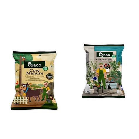 Ugaoo Cow Dung Manure Fertilizers for Plants & Home Gardening - 1 kg ...