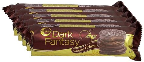 Sunfeast Dark Fantasy Biscuits - Choco Creme, 100g (Pack of 5) Promo ...