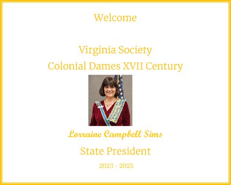 Virginia Society Colonial Dames XVII Century