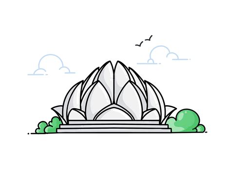 Sketch Of Lotus Temple