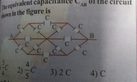 the equivalent capacitance Cab of the circuitshown in the figure isa )5 ...