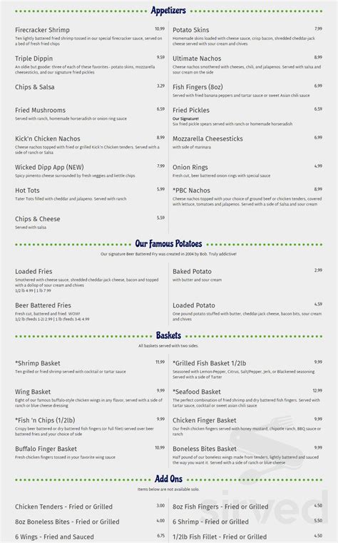 Pickle Barrel Cafe & Sports Pub - Milledgeville menus in Milledgeville ...