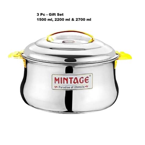 Mintage 3 Pc Gift Set Stainless Steel Casserole Dolphin (Lock n Lock ...