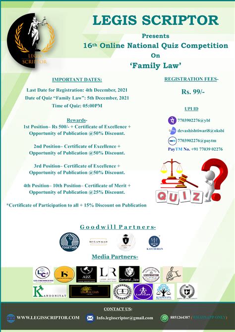 [Quiz Competition] 16th Online National Quiz Competition on Family Law ...