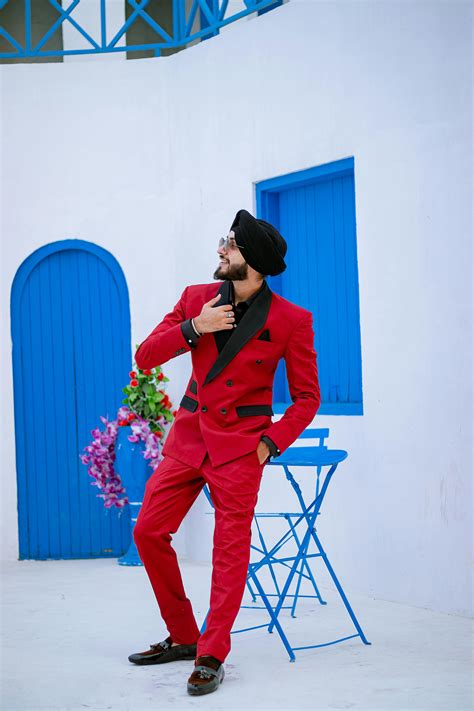 Man in Red Suit and Turban · Free Stock Photo