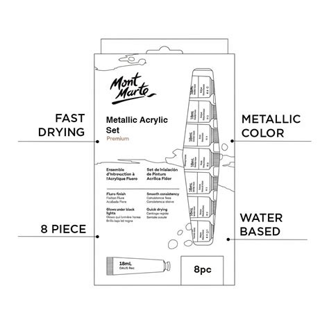 Mont Marte Metallic Acrylic Paint Intro Set-SCOOBOO – SCOOBOO