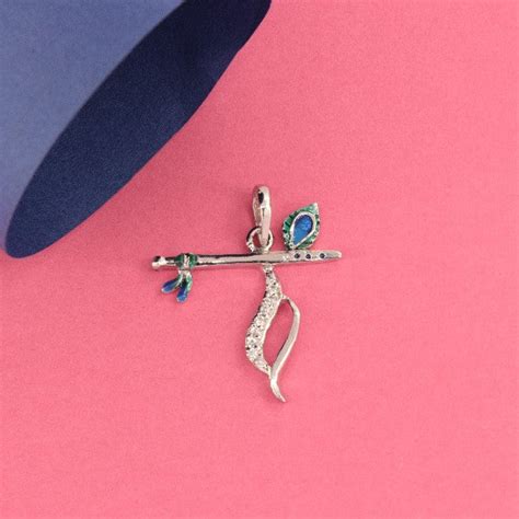 925 Silver Krishna Flute God Pendant GP-199 Elegant Design – P S Jewellery
