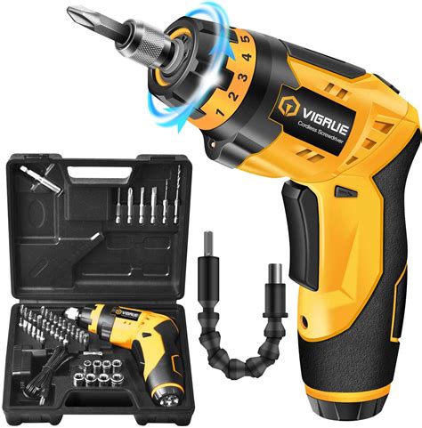 Snapklik.com : VIGRUE Cordless Screwdriver Set, Rechargeable Electric ...