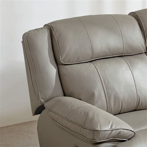 Buy Torino Half Leather 3-Seater Recliner - Grey from Home Centre at ...