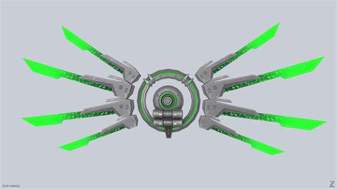 Sci Fi Wings 3D Model - TurboSquid 2220932