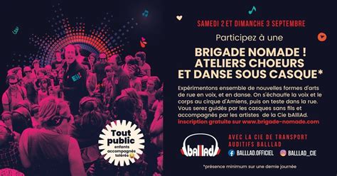 Brigade nomade : atelier Choeurs et danse sous casque tout public. Labo ...