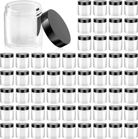 Amazon.com: 60 Pack 4 Oz Plastic Containers with Lids, OBKJJ Clear ...