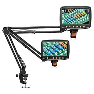 HAYVE Microscope Arm Stand，Adjustable Metal Bracket with Clamp and ...
