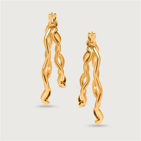 Modern Swirls 18KT Gold Hoop Earrings