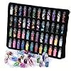 SYGA Acrylic 3D Glitter Powder Manicure Set of Nail Stickers, Nail Art ...