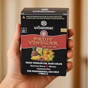 URBANMAC Fruit Vinegar Gel Hair Color Natural Hair Color Dye for Black ...