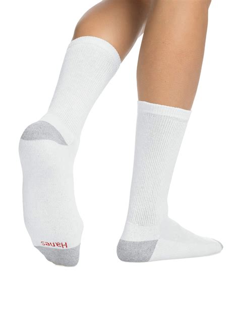 Hanes Men's Classic Crew Socks, 10-Pack - Super-Soft Cotton, Extra ...