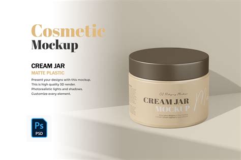 Plastic Cream Jar - PSD Mockup Graphic by trumockup · Creative Fabrica