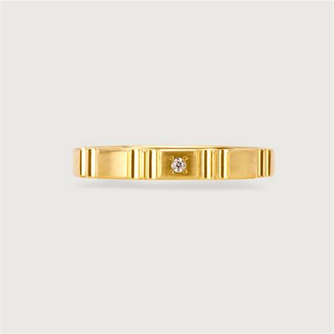Togetherness Band 18KT Gold & Diamond Couple Ring-Single Piece
