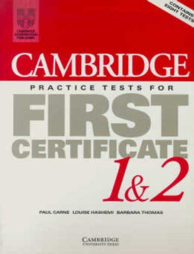 Buy CAMBRIDGE PRACTICE TESTS FOR FIRST CERTIFICATE S.B (FCE Practice ...