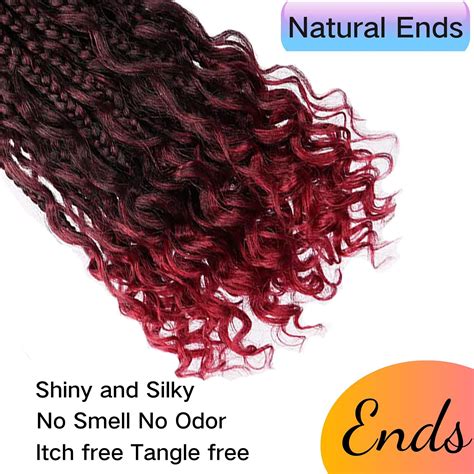 Buy Ceajae Goddess Box Braids Crochet Hair with Curly Ends Crochet Box ...