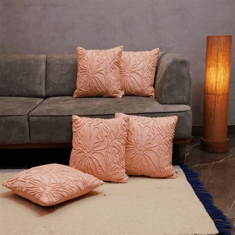 Buy Blush Bloom Tufted Cushion Cover Online in India- Lushlyf