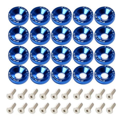 Buy 20 Set Aluminum Bumper Fender Washer with Bolts,Engine Bay Dress Up ...