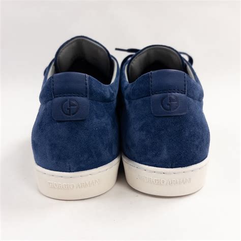 Giorgio Armani NEW Dark Blue Suede Sneakers